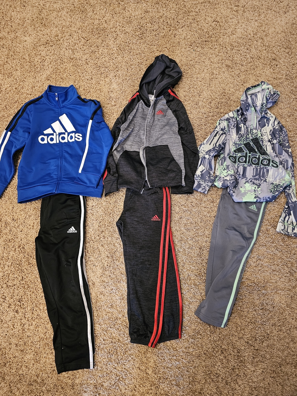 Adidas Boys outfits X 3 - Size 6 Adidas jumpsuits Adidas Sweatsuits